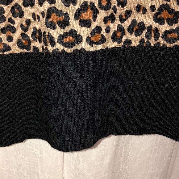 Premise XS Black Brown Light Brown Stud like Snap Closure Knit Cardigan - Picture 9 of 12